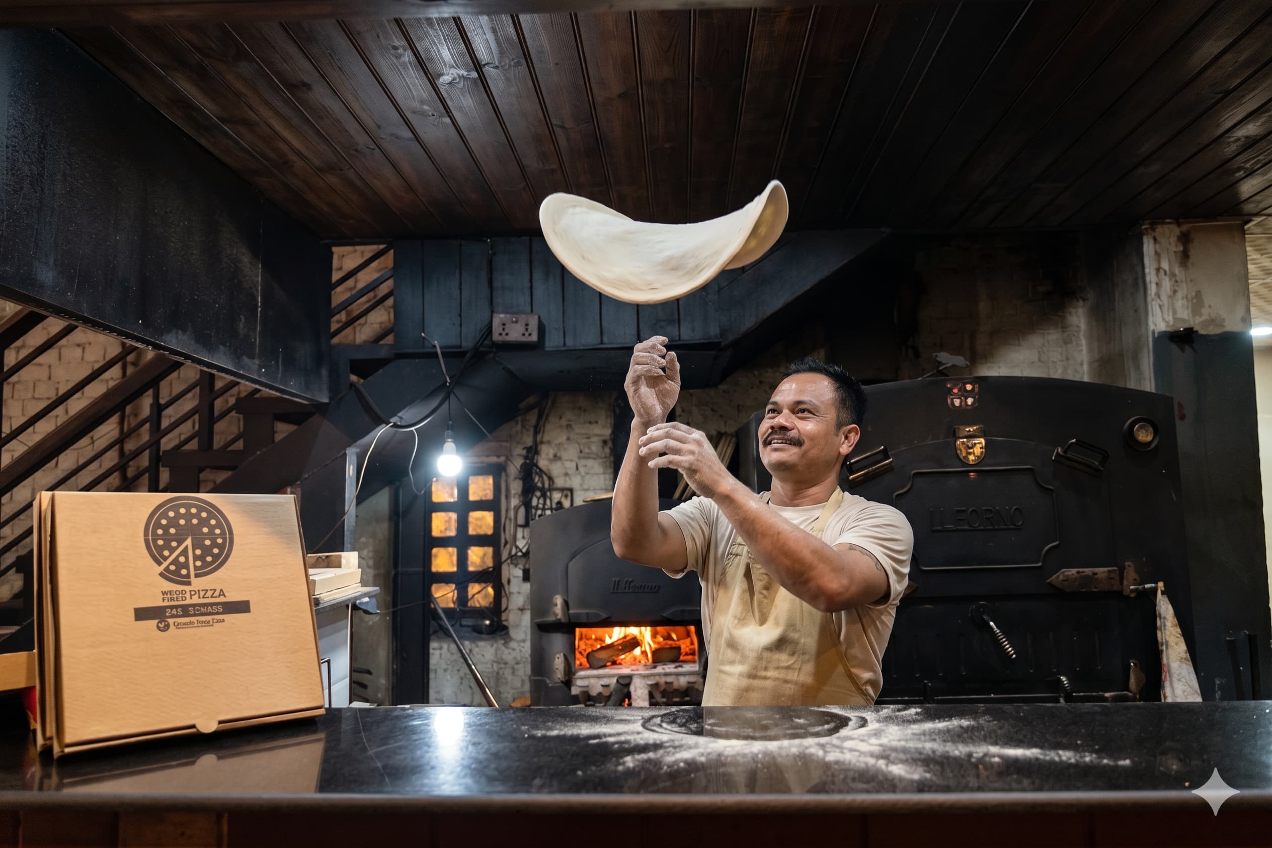 Hand stretched by our pizza chef and fired in a traditional wood oven for a smoky aroma, crisp crust, melted cheese, and fresh premium toppings. Freshly made and served hot at Munch Time Cafe.