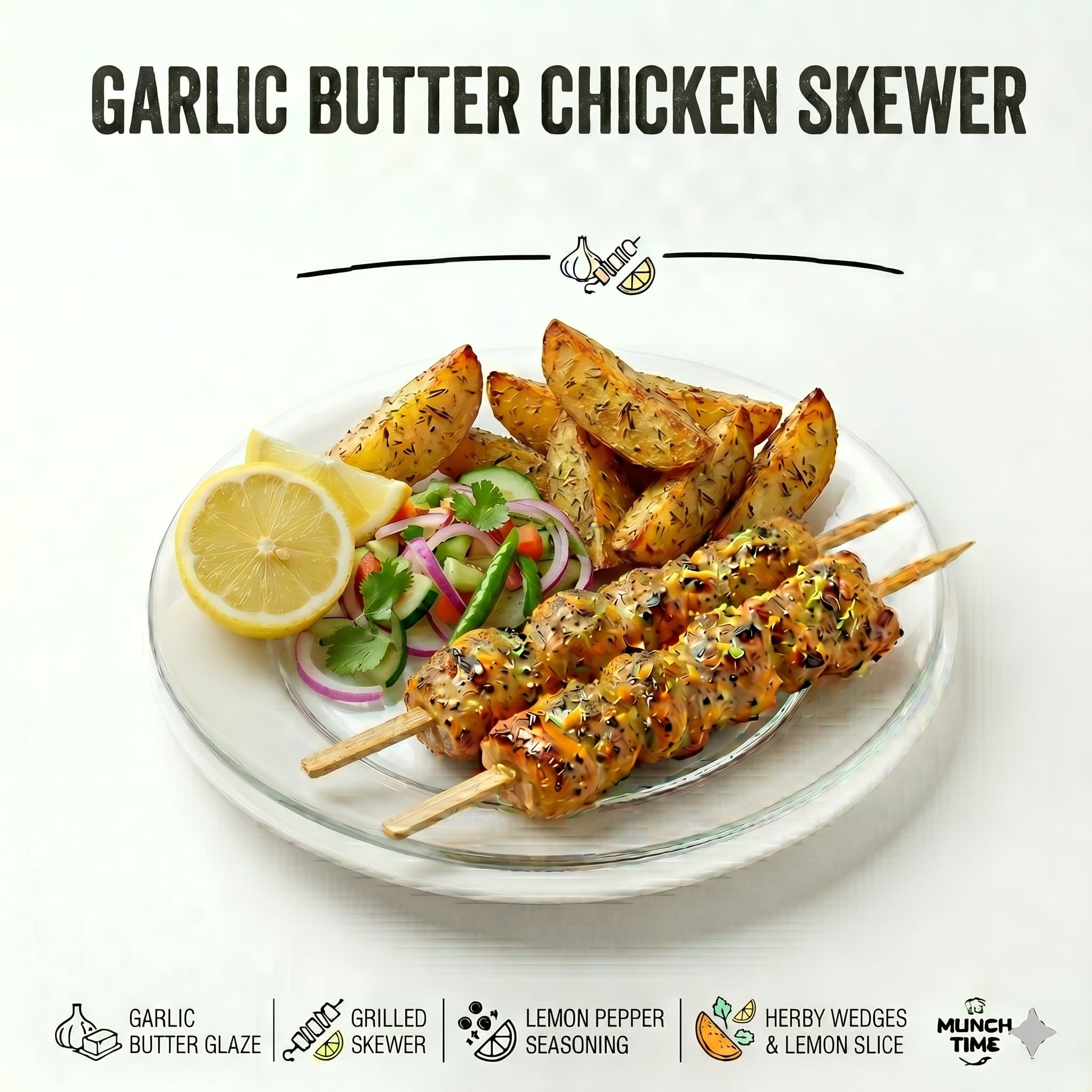 Garlic Butter Chicken Skewer 